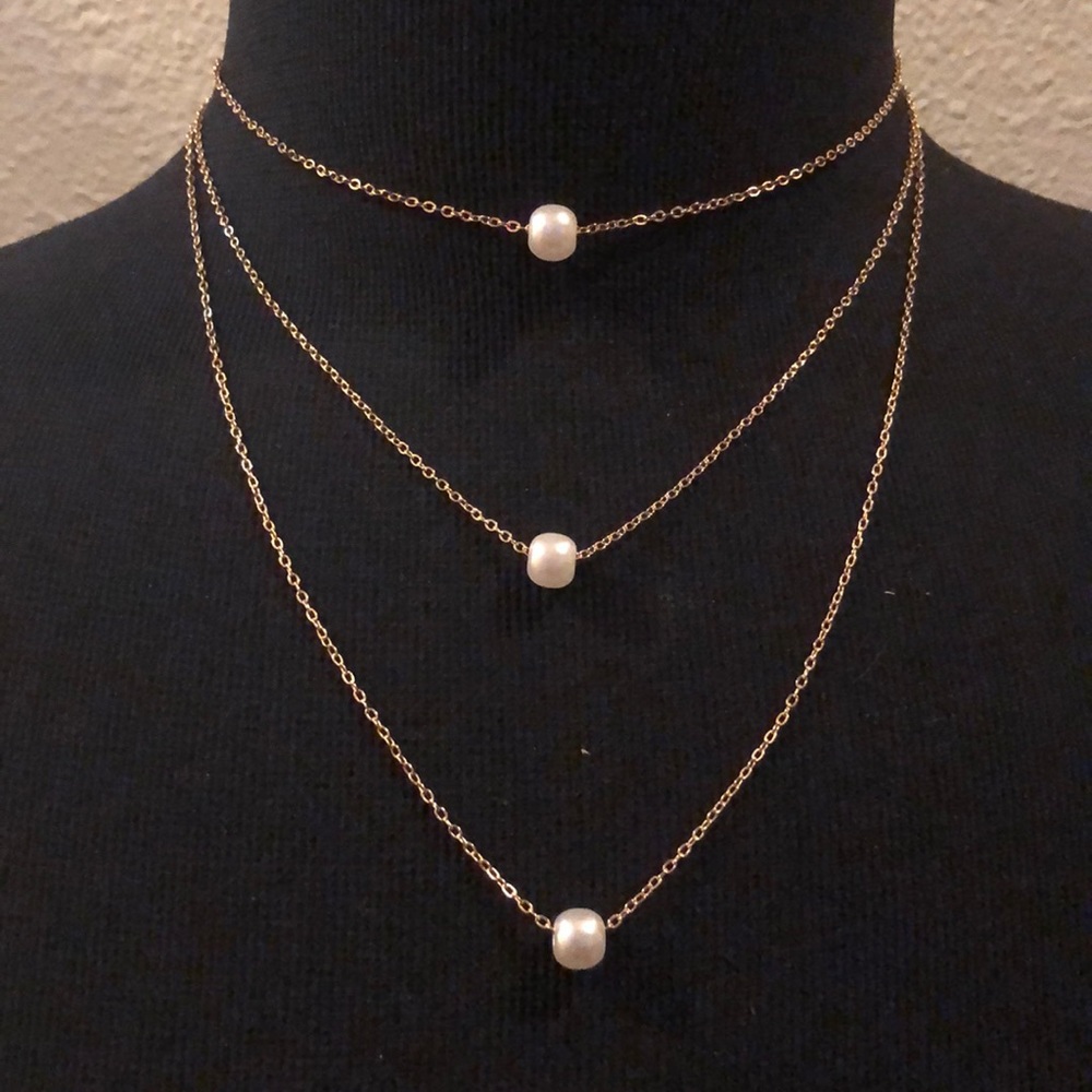 gold layered chain necklace